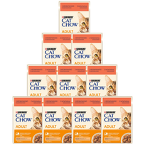 PURINA Cat Chow Adult jautiena su baklažanais 10x85g paketėlis