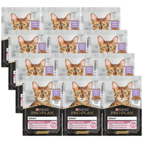 PRO PLAN Nutrisavour Delicate kačių ėdalas švelnūs gabalėliai su kalakutiena padaže 10x85g
