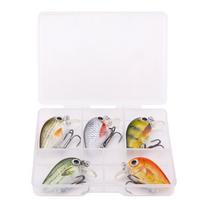5 vnt. Mini žuvies Baso žvejybos masalų rinkinys 3 cm 1,5 g Mini dirbtiniai masalai Paviršiniai Crank Wobbler'iai Lydekoms Crankbait'ai Žvejybai įvairiaspalvis
