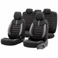 Auto sėdynių užvalkalų komplektas OTOM LIMITED 101 BLACK/RED 3-ZIP