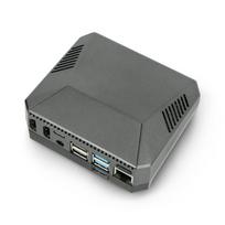 Aliuminio dėklas Raspberry Pi 4B su ventiliatoriumi - Argon ONE M.2 - pilkas