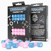 Kauliukų rinkinys Crosshairs Compact D6 RPG, rožinis/mėlynas