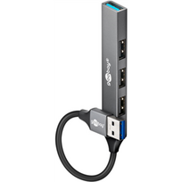 Goobay Slim 4-Port USB Hub, USB-A to USB-A, 5Gbit/s | 74456