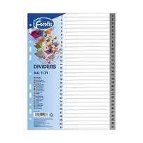 Skiriamieji lapai FOROFIS 1-31, A4, plastikiniai