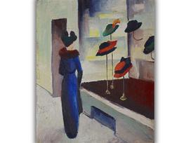 Reprodukcija „Skrybėlių parduotuvė“, August Macke (1913)