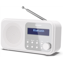 Sharp DR-P420(WH) Tokyo Portable Digital Radio, FM/DAB/DAB+, Bluetooth 5.0, USB or Battery Powered, Snowy White | Sharp | Tokyo Portable Digital Radio | DR-P420(WH) | Bluetooth | White|DR-P420(WH)