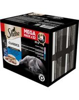 SHEBA Classic paštete "Ocean Selection" žuvies skonių mišinys pašteto pavidalu Baltoji žuvis, menkė, lašiša ir tunas 32x85g