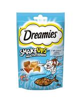 DREAMIES ShakeUps Multivitamins 6x55g skanėstas katėms - lašišos, tuno ir krevečių skonio jūros gėrybių šventė