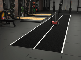 Grindų danga su dirbtine žole Trackz Uni Sprint 10 × 2 m (Spalva: Juoda)