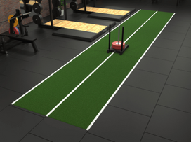 Grindų danga su dirbtine žole Trackz Uni Sprint 30 × 2 m (Spalva: Žalia)