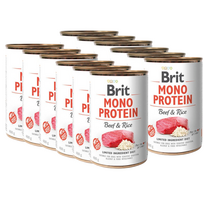 BRIT MONO PROTEIN BEEF & BROWN RICE 12x400g