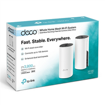 TP-LINK | Whole Home Mesh WiFi System | Deco M4 (2-Pack) | 802.11ac | 300+867Mbit/s | 10/100/1000Mbit/s | 2 x Ethernet LAN (RJ-45) ports | Mesh Support: No | MU-MIMO: Yes | No mobile broadband | Ant