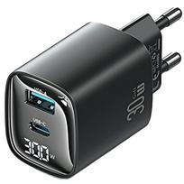 USAMS 30W GaN LED Charger USB+USB-C CC229 Black