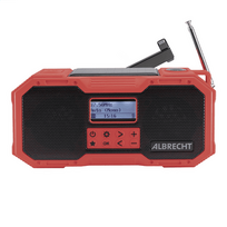 Albrecht DR 112 DAB+ Outdoor Crank Radio, red