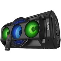 SVEN PS-680 2x32.5W; LED display; TWS; FM radio; AUX input; USB/SD card support; Lighting effects; Microphone input (karaoke); Remote control; Built-in equalizer