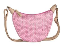 Pečių krepšys - TOM TAILOR - Liriel Summer Cross Bag M - Rožinė ir balta - Poliesteris - 28x14x10 cm