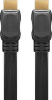 Goobay 61729 High Speed HDMI FLAT-cable with Ethernet, Gold Plated, 2m