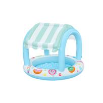 "Bestway" Mėlynai baltas baseinas su stogu ir pripučiamu dugnu 104 cm 52638