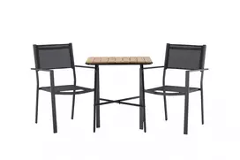 Holmbeck kavos staliukas, juoda 55*70*74 + Copacabana kėdė, juoda