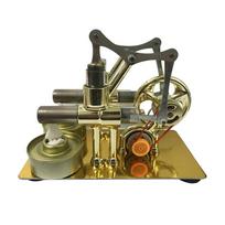 Stirlingo dvigubo variklio modelis Fizikos mokslo eksperimentas Variklio modelis Švietimo žaislas Elektros generatorius