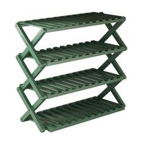 WTEMPO Foldable Shoe Rack Without Installation Simple Multi-layer Shoe Rack Household Door Storage Rack Multi-functional Storage Rack for Dormitories 25*50*70cm žalia