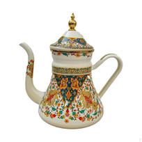 1,2 L emaliuotas virdulys arbatai ir vandeniui su rankena, namų naudojimui Style B beige