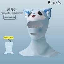 Plaukiojimas Nardymas Facekini Apsauga nuo UV saulės Viso veido kaukė Galvos kaklo uždangalas Veido elastinga plaukimo kepuraitė Nardymui Vandens sporto apranga S juoda