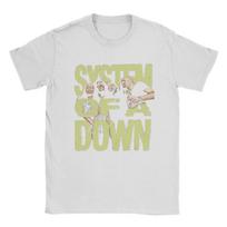 System Of A Down Merch Marškinėliai vyrams moterims metalas Nuostabūs 100% medvilnės grafika spausdinti drabužiai S balta