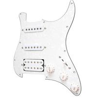3 sluoksnių SSH pakrautas iš anksto prijungtas Pickguard Humbucker pikapų rinkinys Strat ST elektrinei gitarai White Pearl balta