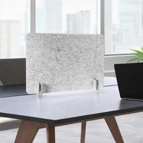 Akustinė stalo pertvara Veltinė Lengva Praktiška Darbalaukio Pertvara Privatumo Panelė Registratūrai 40cmx50cm_Black and Grey