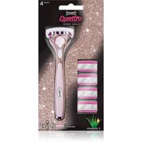 Wilkinson Sword Intuition Quattro for Women skustuvas + pakaitinė galvutė 5 vnt.