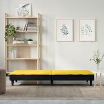 Dvivietė sofa-lova vidaXL, geltona, Geltona