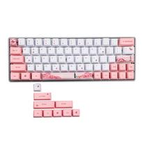 Sakura Sublimacinė Mechaninė Klaviatūra Mielos Klavišų Gaubteliai PBT OEM Profilio Klavišų Gaubteliai GH60 GK61 GK64 Klaviatūrai
