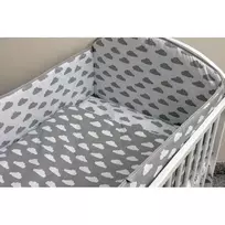 120/90 cm. Ankras 2 dalių patalynės užvalkalų komplektas "DEBESĖLIAI", Pilka