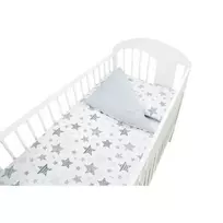 120/90 cm. Ankras 2 dalių patalynės užvalkalų komplektas "New Stars", Pilka