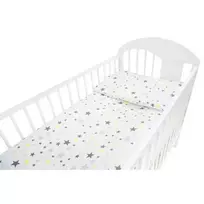 120/90 cm. Ankras 2 dalių patalynės užvalkalų komplektas "Stars", Pilka