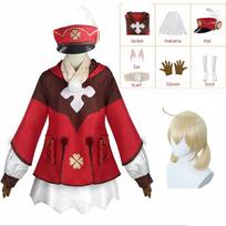 Žaidimas   Klee Cosplay Kostiumas Anime Perukai Uniforma Mielas Loli Šventės Apranga Kostiumas Moterims Helovinas Karnavalo Kostiumai L-(Costume+Wig)