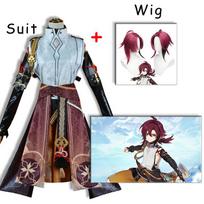 Žaidimo anime Šikanoinas Heizou Cosplay kostiumas Perukas Pilnas komplektas su aksesuarais Helovino vakarėlio kostiumas Cosplay apranga L-(Costume+Wig)