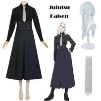 Anime Jujutsu Kaisen Mei Mei Cosplay Kostiumas Vienoda Marškiniai Šortukai Kaklaraištis Perukas Pilnas Rinkinys Helovino Karnavalo Šventės Kostiumas Moterims L-(Costume+Wig)
