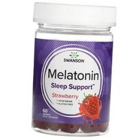 Kramtomas Melatoninas, Melatonin Gummies, Swanson 60 tabl. Braškių (72280081) 60tab Strawberry
