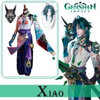 Žaidimas Lmpact Xiao Cosplay Kostiumai Anime Figūrėlė Helovino Kostiumas Vestido Kostiumas Perukas Kaukė Vaidmenų Žaidimo Drabužiai Vakarėlis A Uniforma L-(Full set+wig)