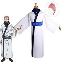 Jujutsu Kaisen Ryomen Sukuna Cosplay Kostiumas Japonų Anime Žaidimo Uniforma L-(Costume+Wig)