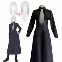 Anime Jujutsu Kaisen Season 2 Mei Mei Cosplay Costume Wig Black Dress Tokyo Jujutsu Shibuya Incident High School JK Uniform L-(Costume+Wig)