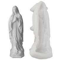 3D Mergelės Marijos figūrėlė Silikoninės žvakių formos epoksidinei dervai, žvakių, muilo gamybai, namų dekoravimui, atsparios temperatūrai
