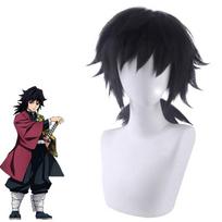 Professional  Demon Slayer Tomioka Giyuu Kamado Nezuko Wigs Kimetsu no Yaiba Cosplay Wigs Golden Short Hair Kochou Shinobu