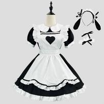 Wanshenji Super Mielas Tuščiaviduris Meilės Triušis Tarnaitės Lolitos COSPLAY Suknelė Kostiumas Didelis Dydis XXXXXL juoda