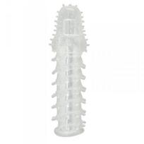 Penio mova Guaina fallica Timeless Bristled Sleeve, skaidri