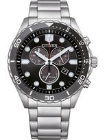 Citizen AT2568-82E Mens Watch Eco-Drive Chronograph 43mm 10ATM - Laikrodis vyrams