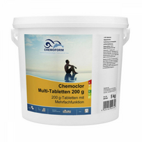 MULTI tabletės 200g (chloras,algicidas,flokuliantas) CHEMOFORM, 5kg