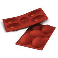 SILIKOMART kiaušinio formos silikoninė kepimo forma "Half egg SF041", 5 x 130 ml (viso: 650 ml)